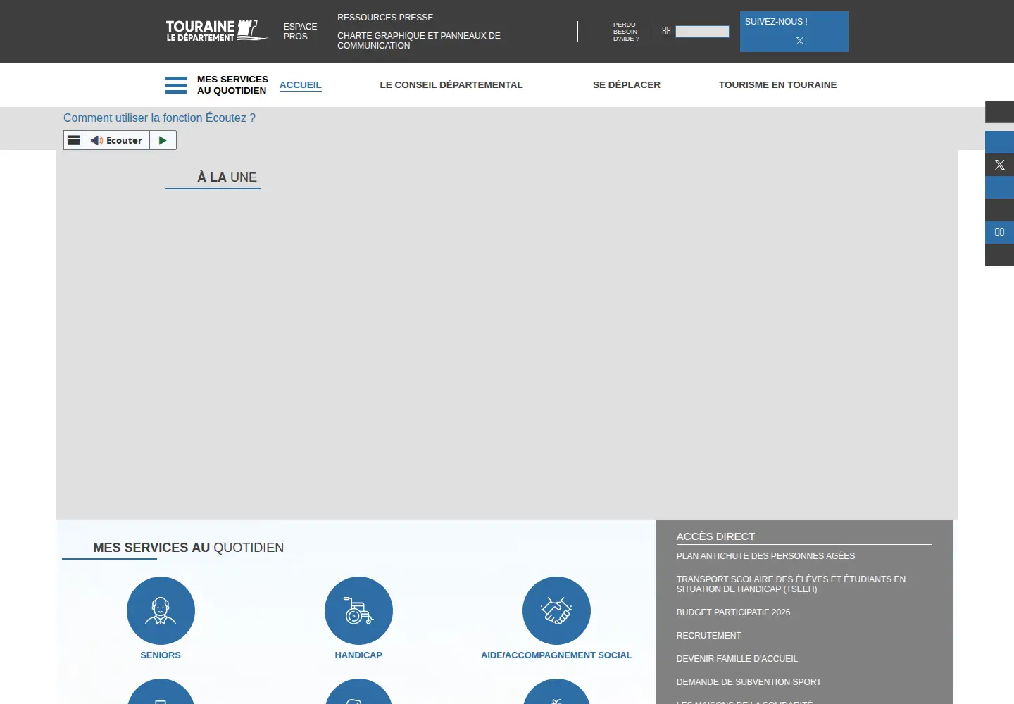 Screenshot of touraine.fr