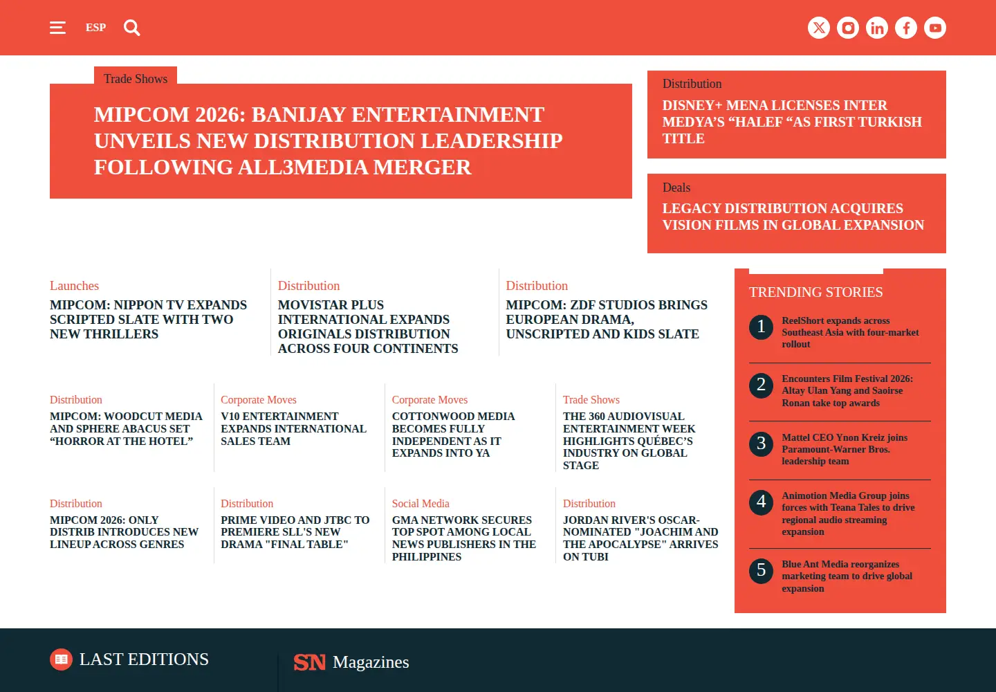 Screenshot of senalnews.com