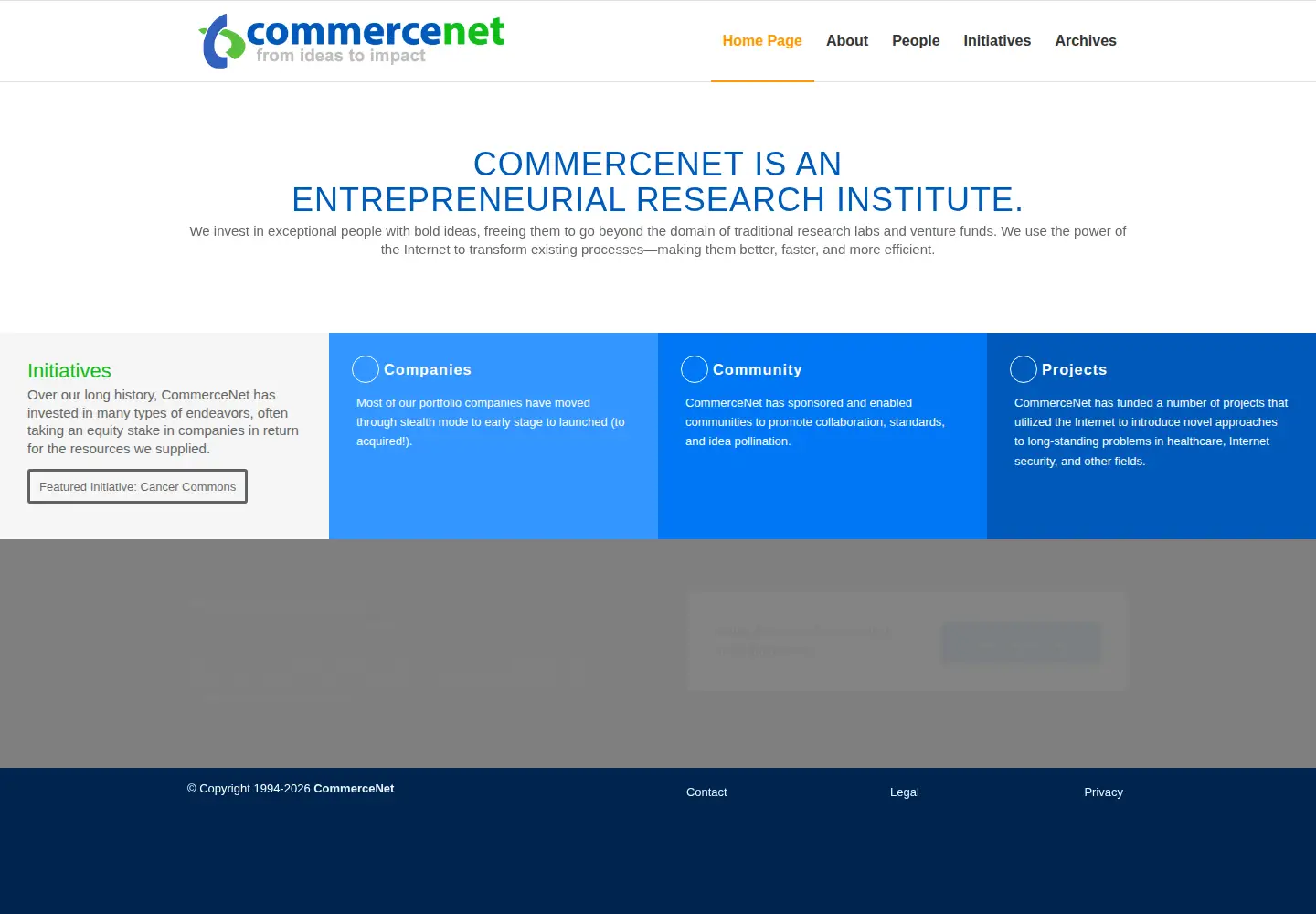 Screenshot of commerce.net