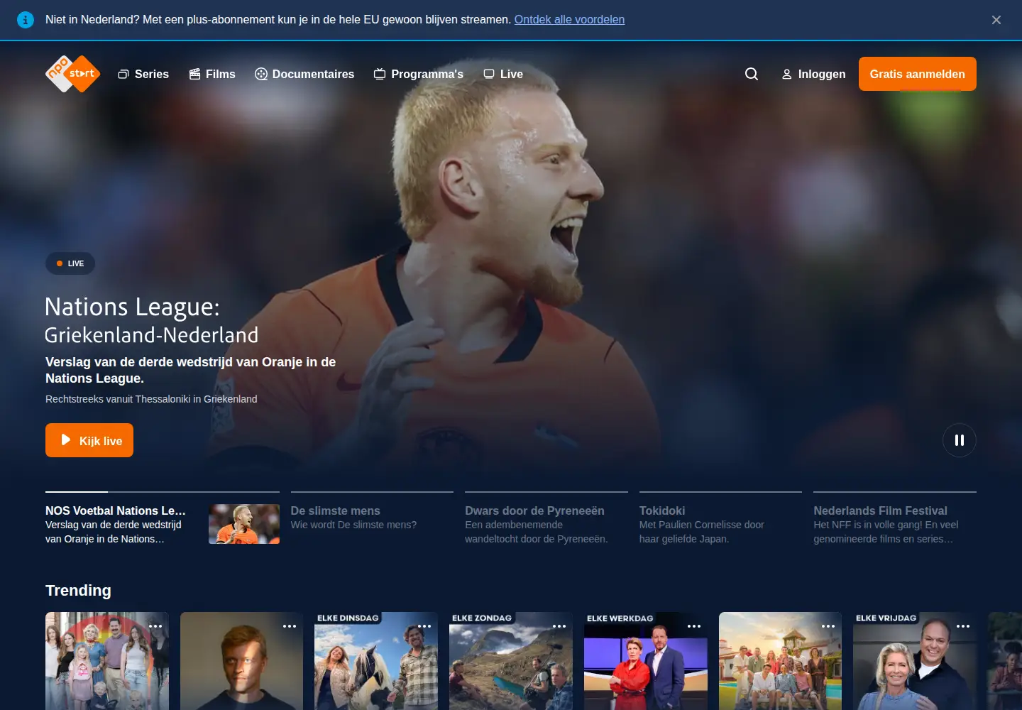 Screenshot of uitzendinggemist.nl