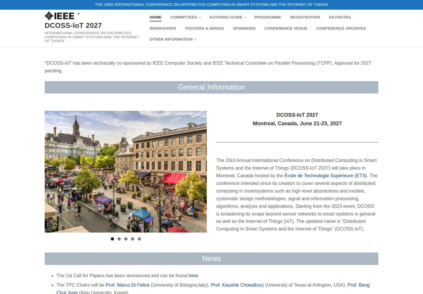 Screenshot of dcoss.org