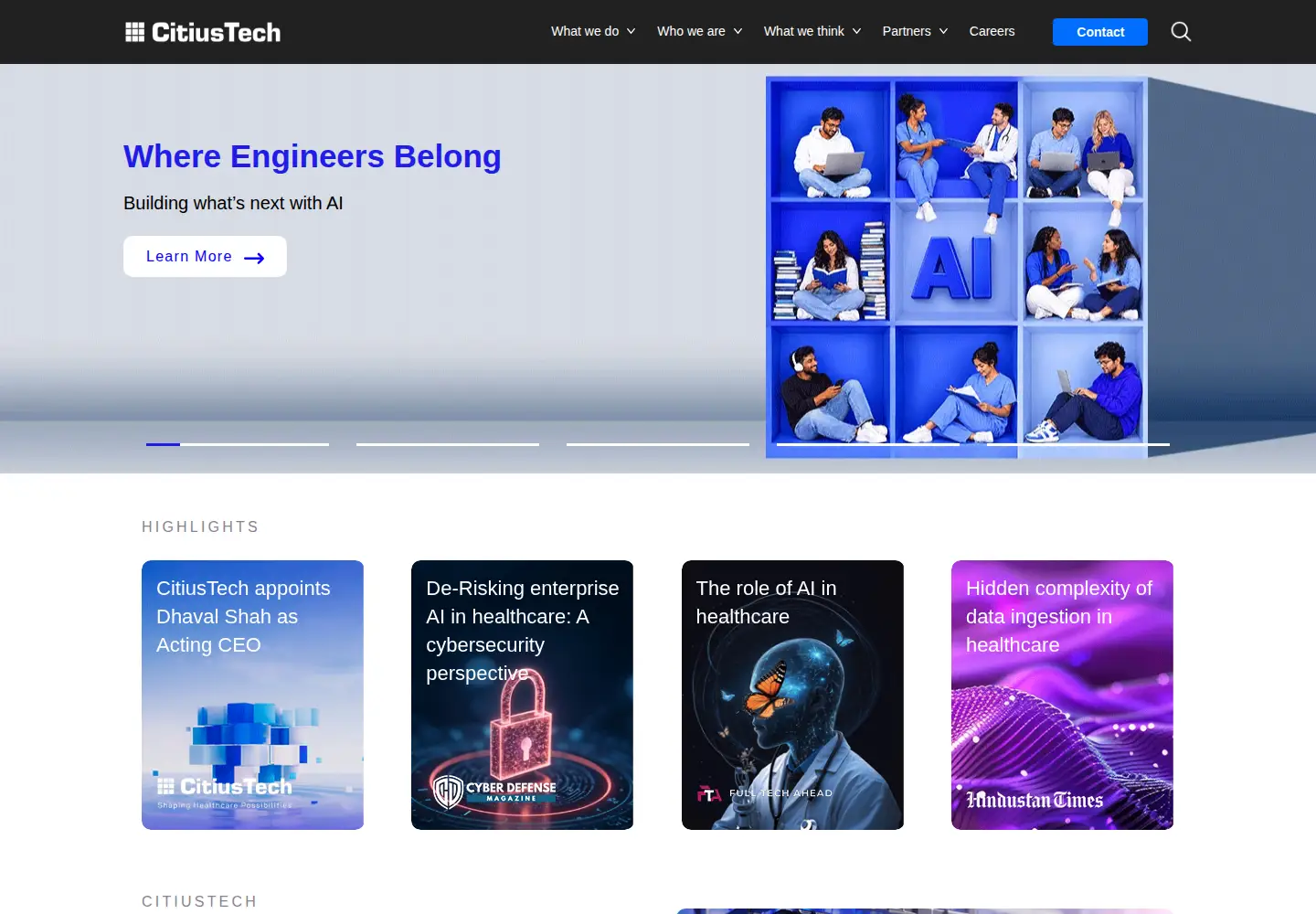 Screenshot of citiustech.com