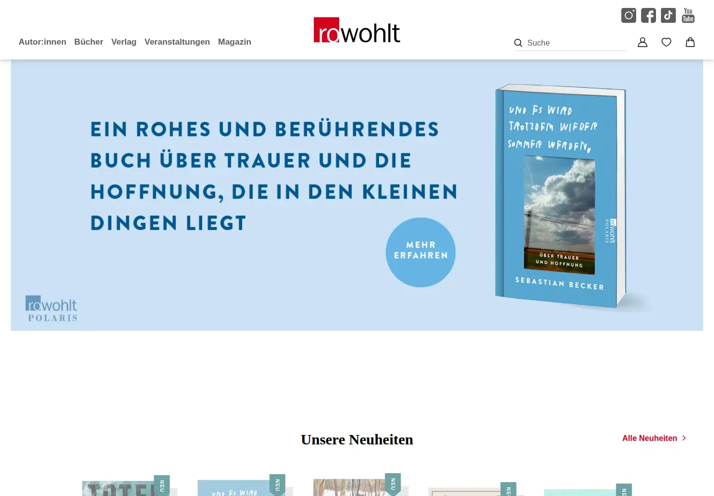 Screenshot of rowohlt.de