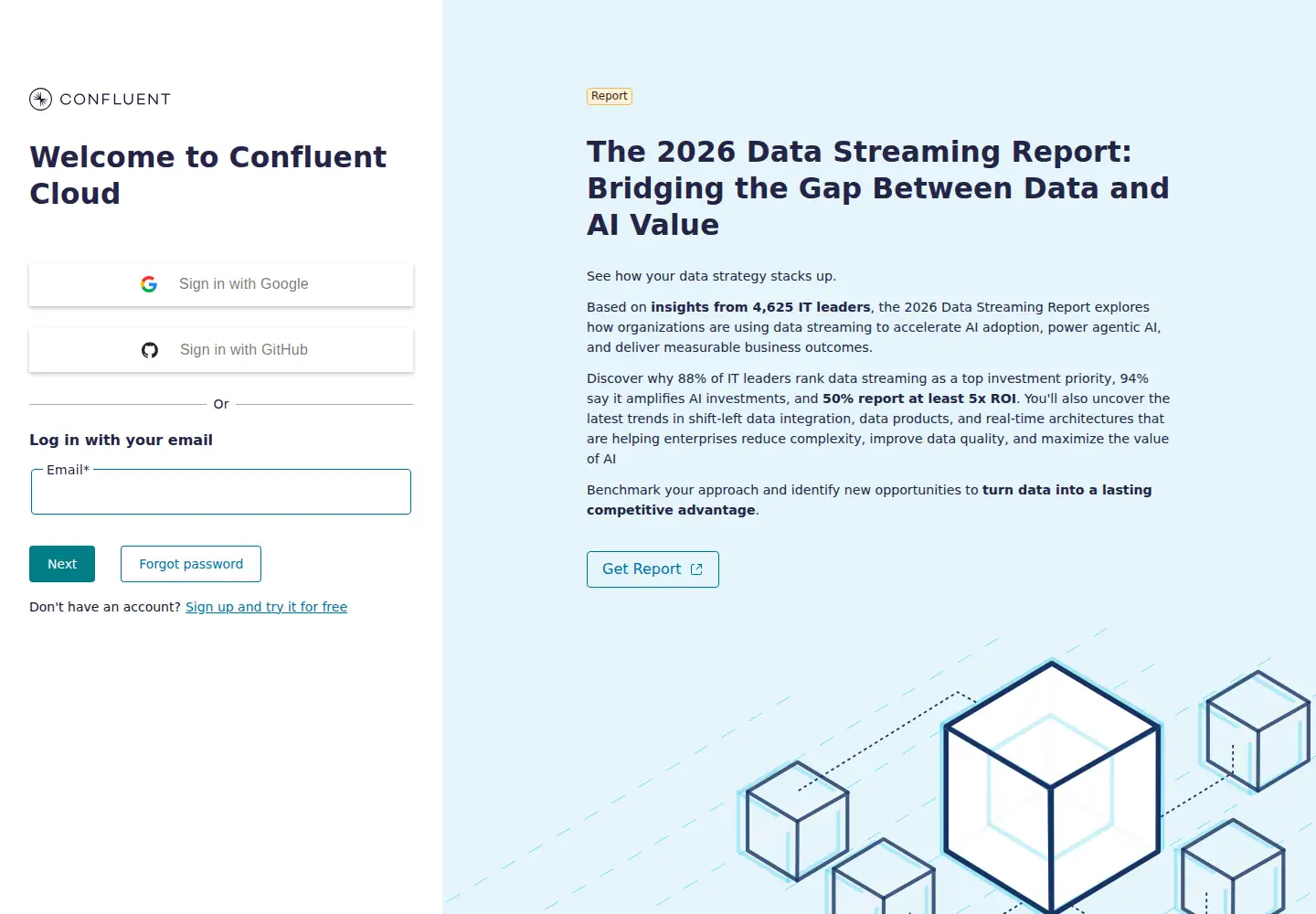 Screenshot of confluent.cloud