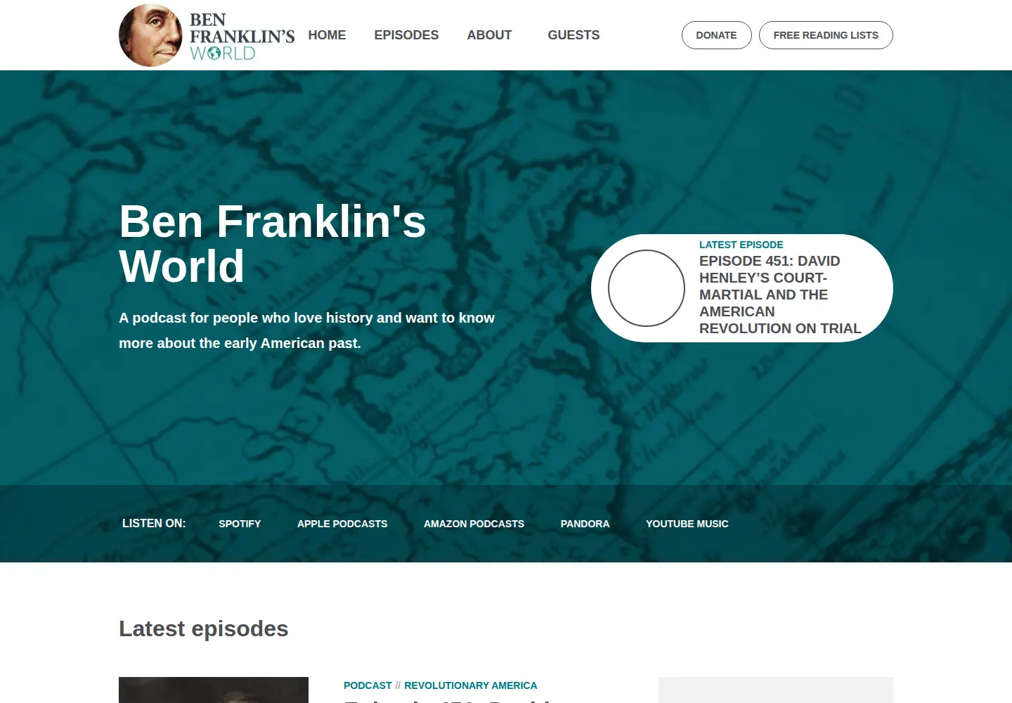 Screenshot of benfranklinsworld.com
