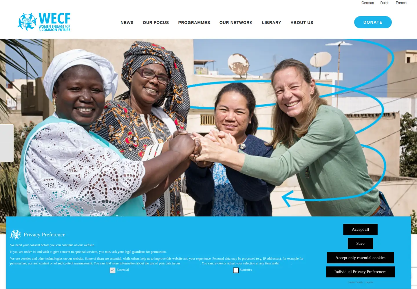 Screenshot of wecf.org