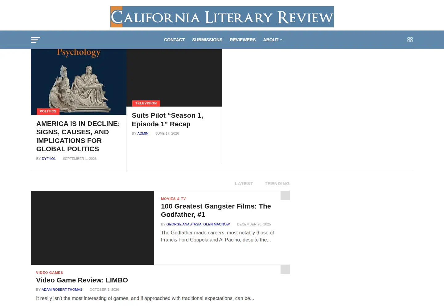 Screenshot of calitreview.com