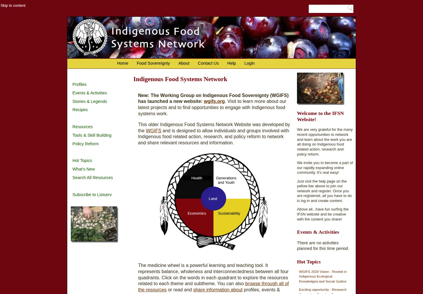 Screenshot of indigenousfoodsystems.org