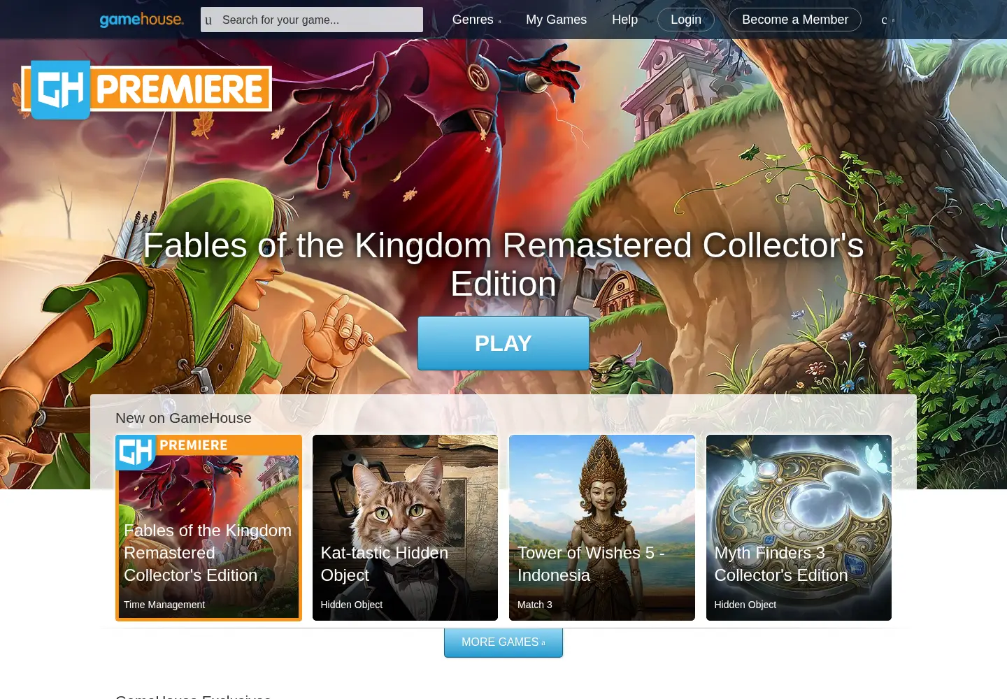 Screenshot of gamehouse.com