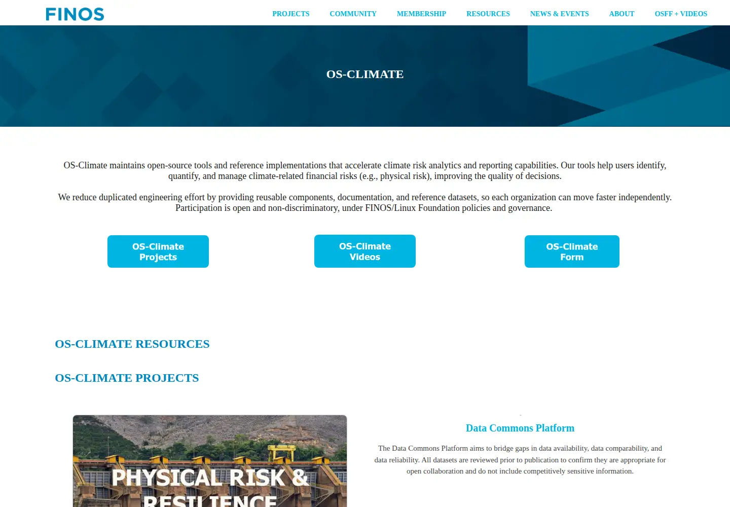 Screenshot of os-climate.org
