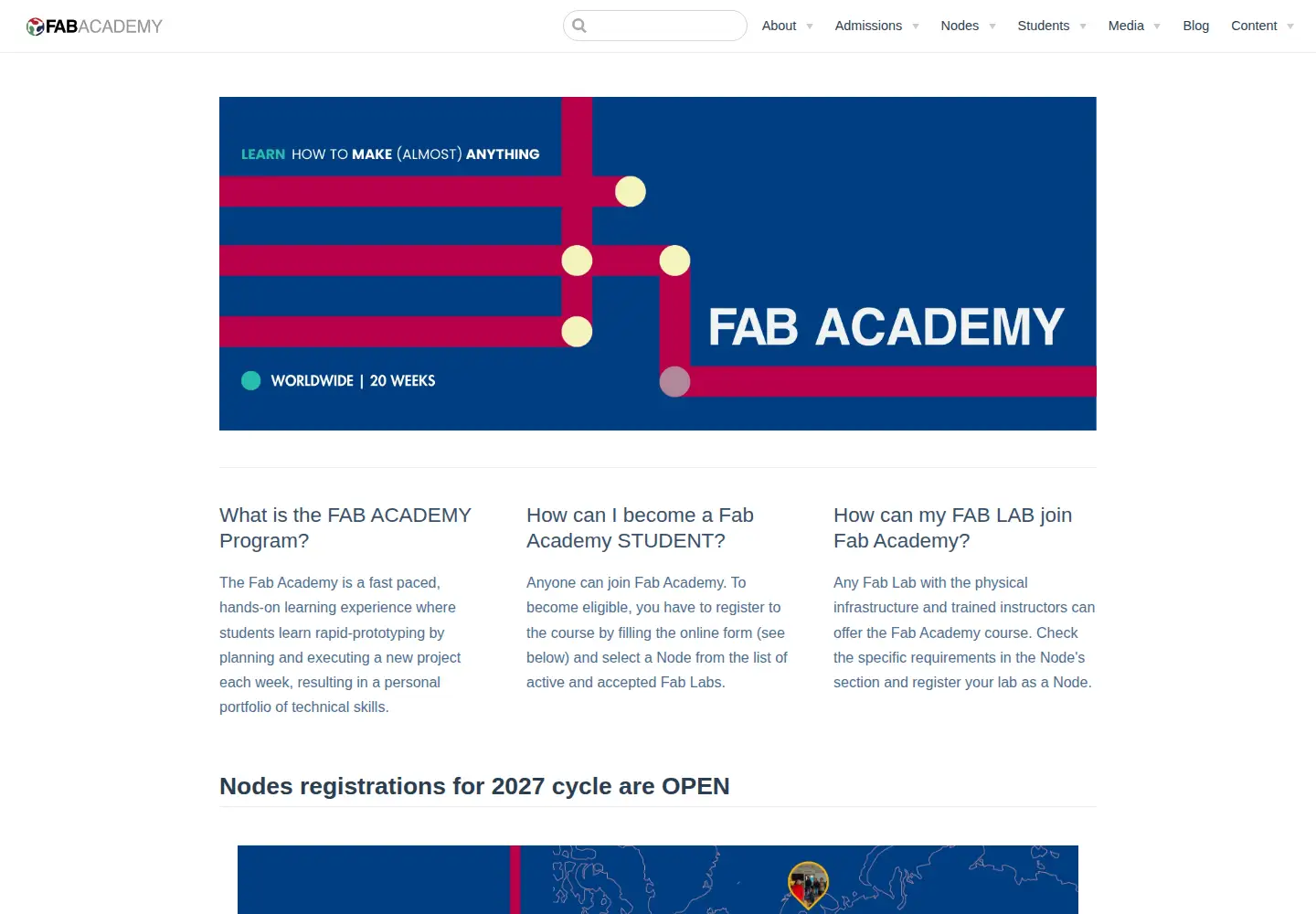 Screenshot of fabacademy.org