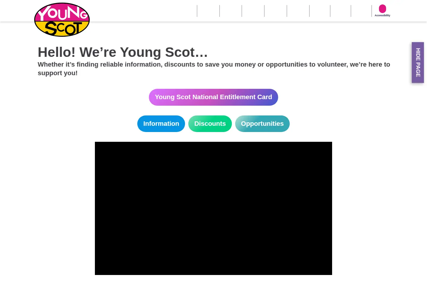 Screenshot of young.scot