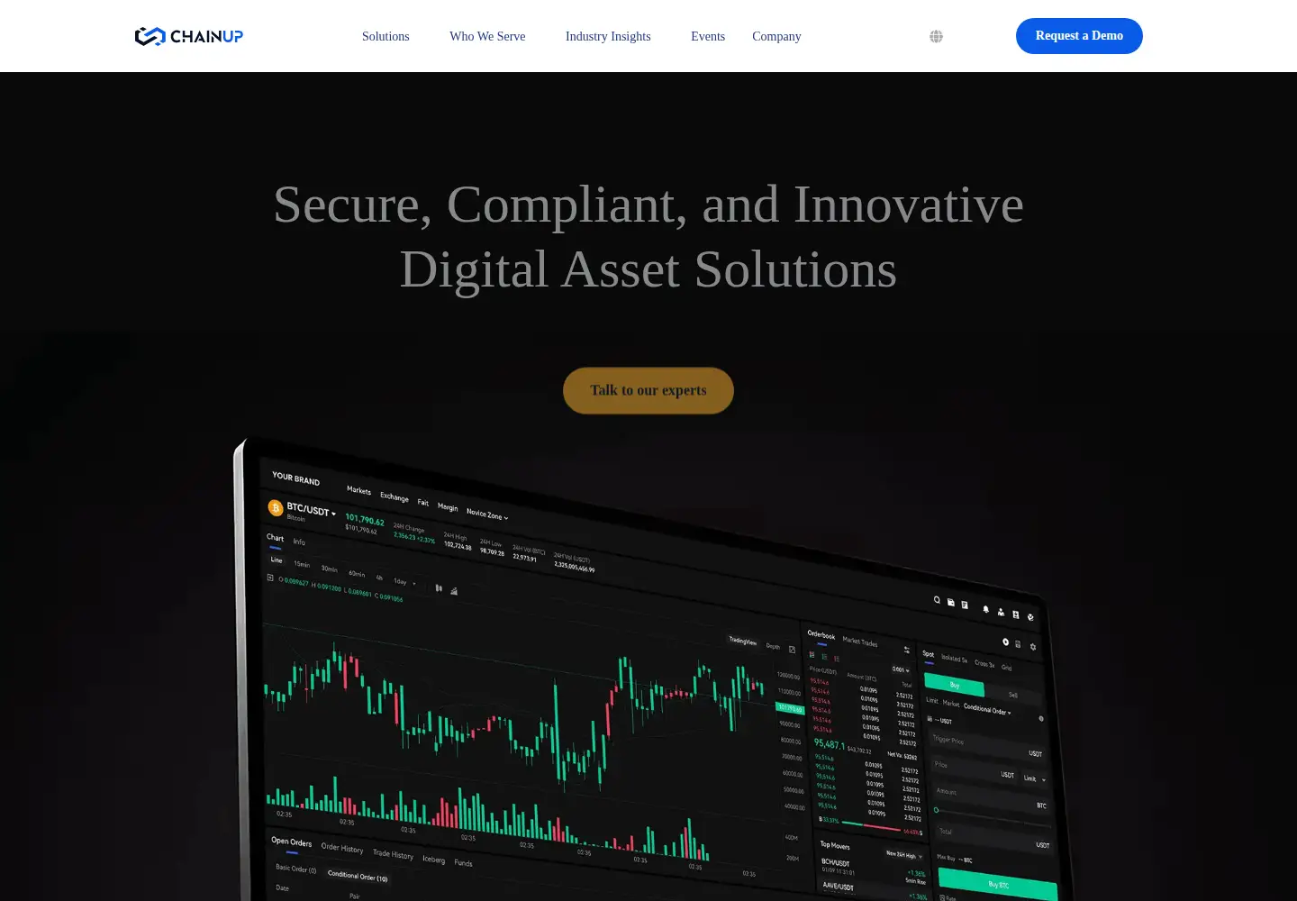 Screenshot of chainup.com