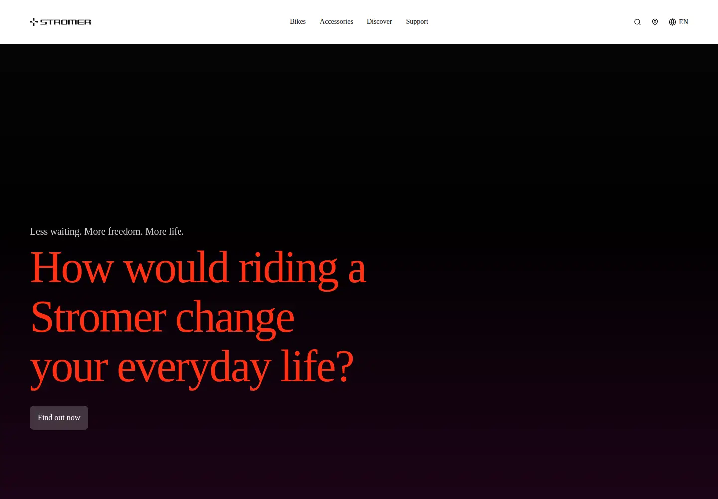 Captured homepage of stromerbike.com in the current scan