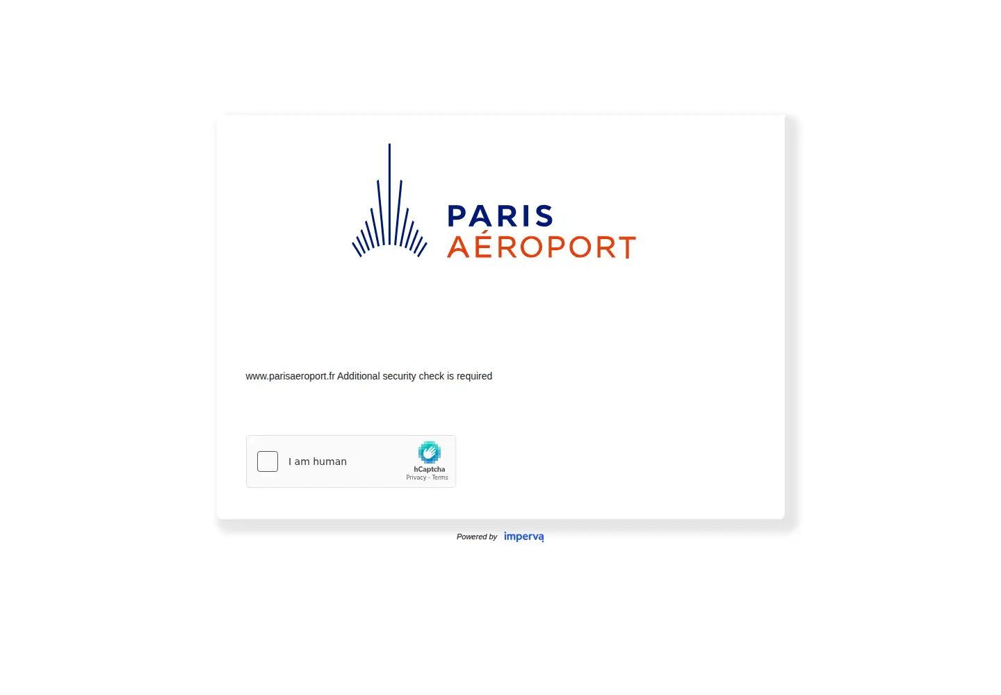 Screenshot of parisaeroport.fr