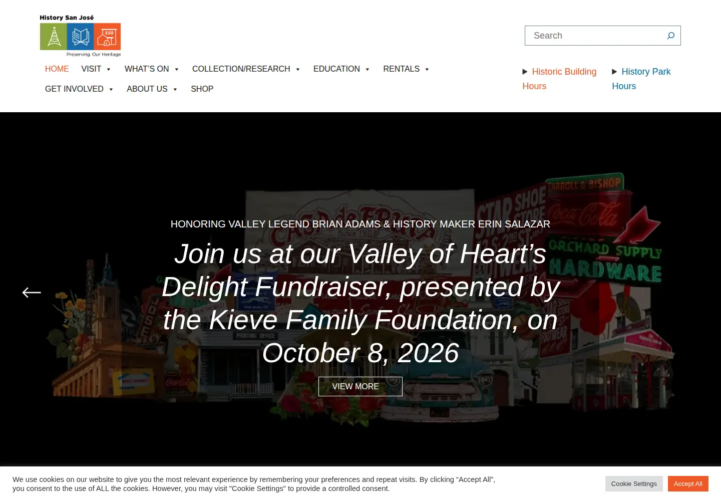 Screenshot of historysanjose.org
