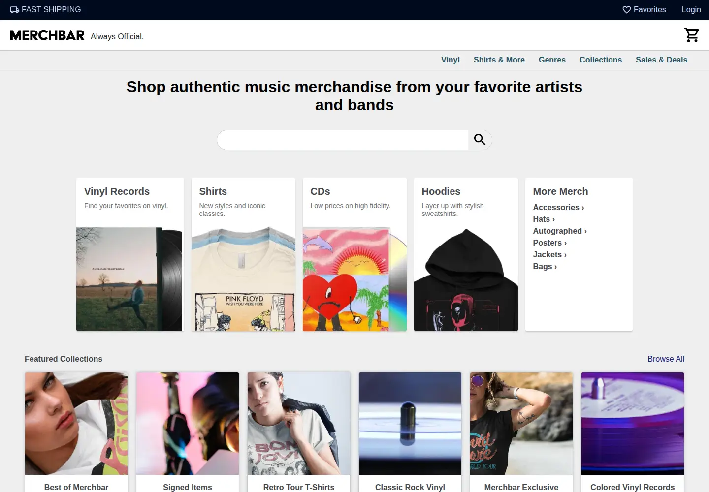 Screenshot of merchbar.com