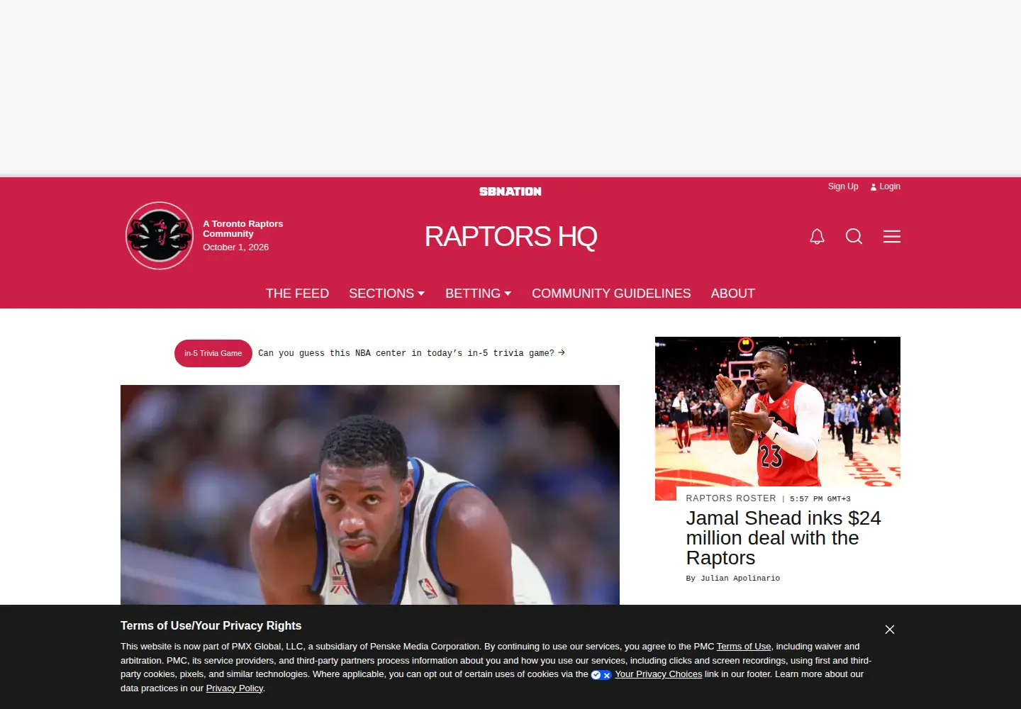 Screenshot of raptorshq.com