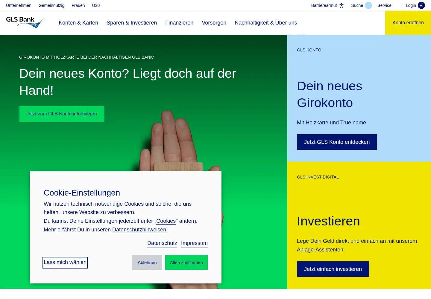 Screenshot of gls.de