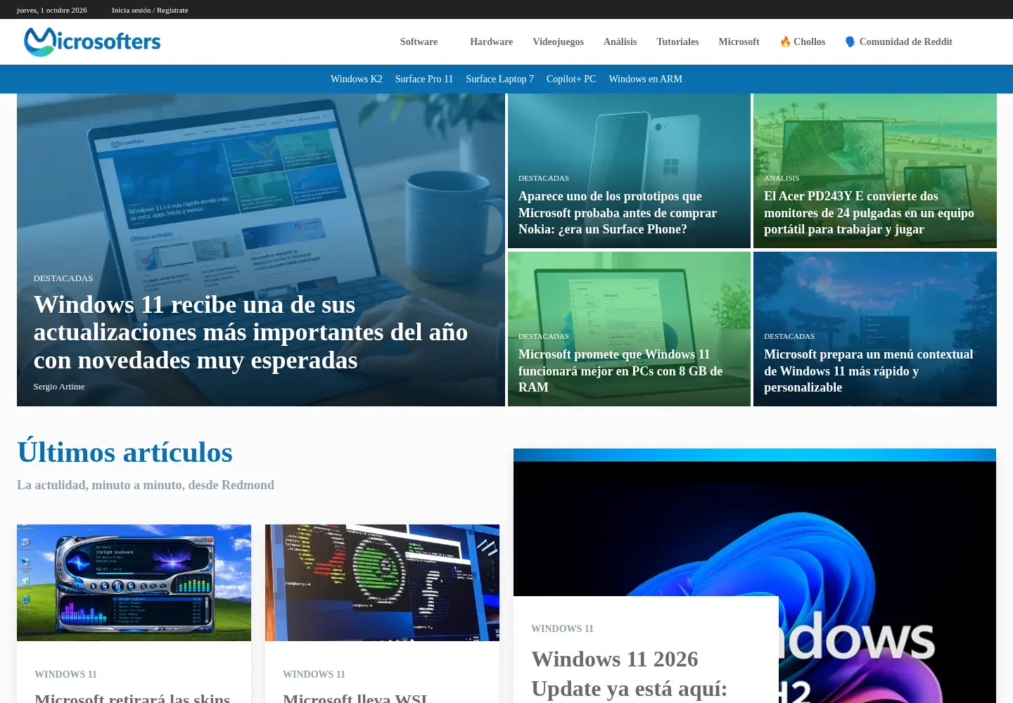 Screenshot of microsofters.com