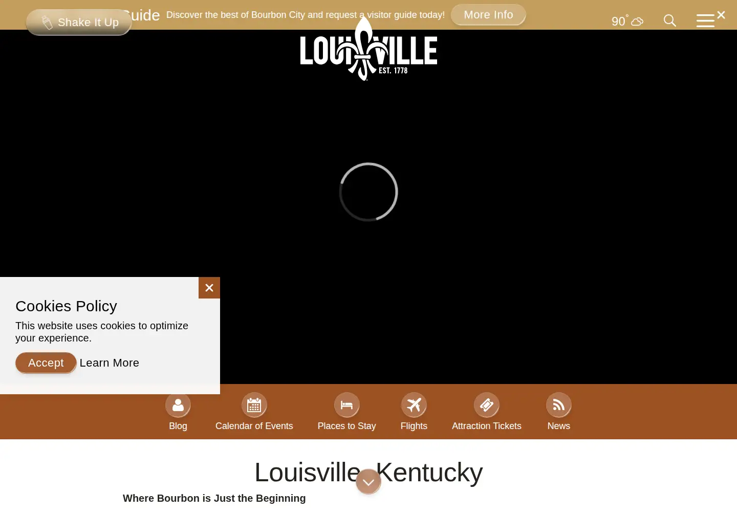 Screenshot of gotolouisville.com