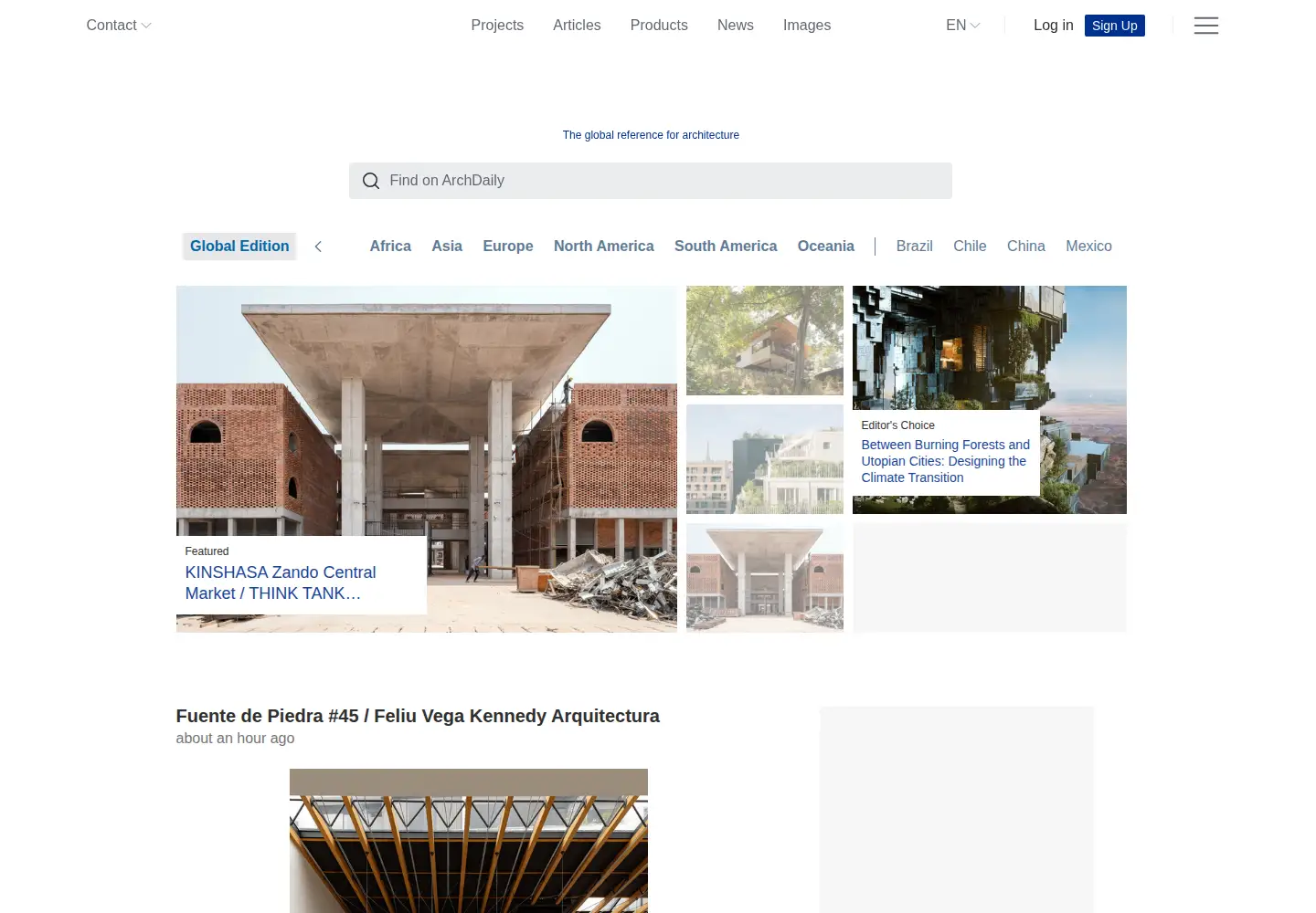 Screenshot of archdaily.com