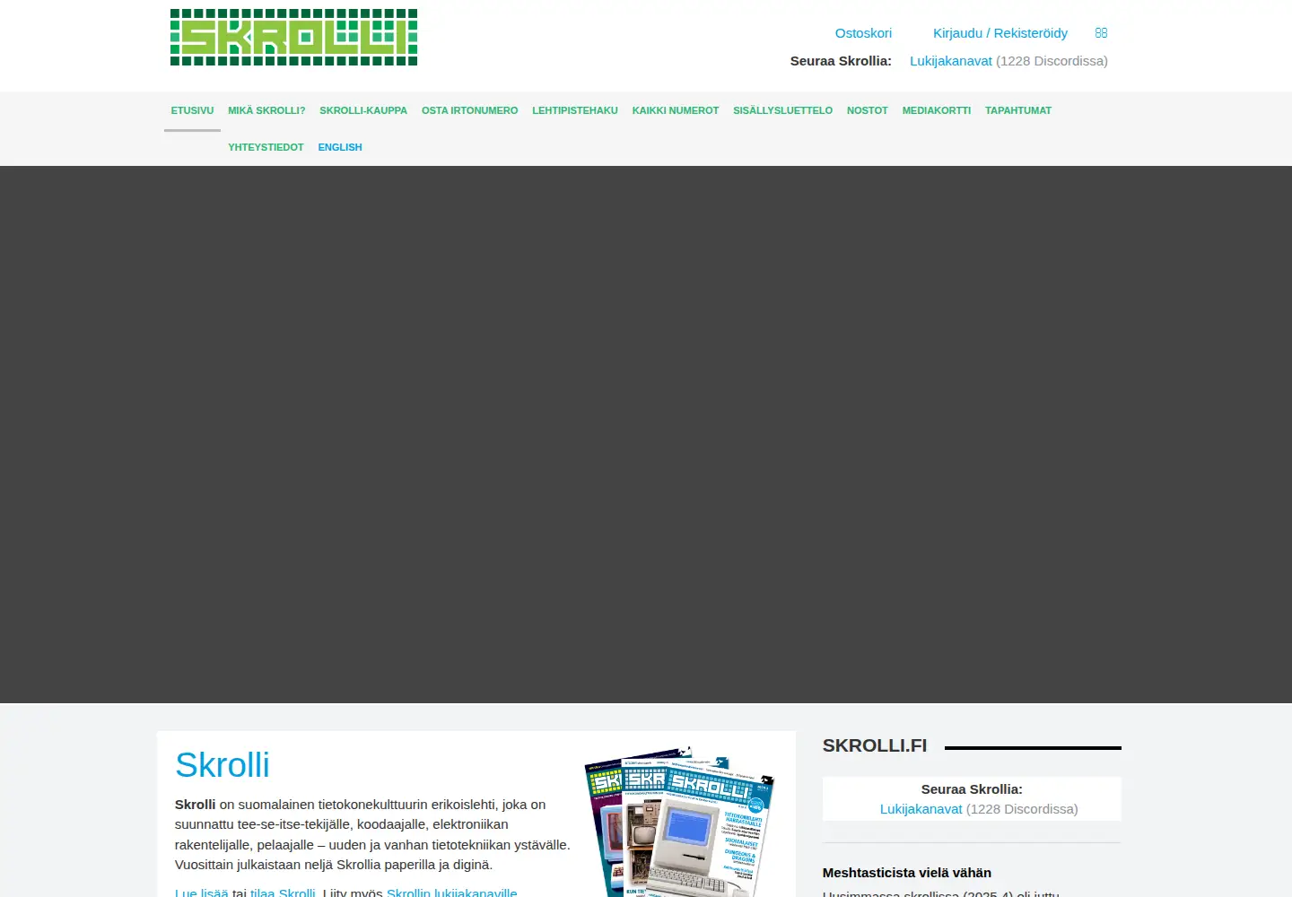 Screenshot of skrolli.fi