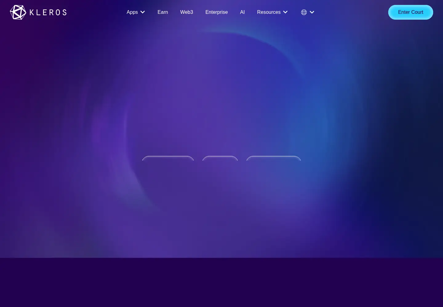 Screenshot of kleros.io