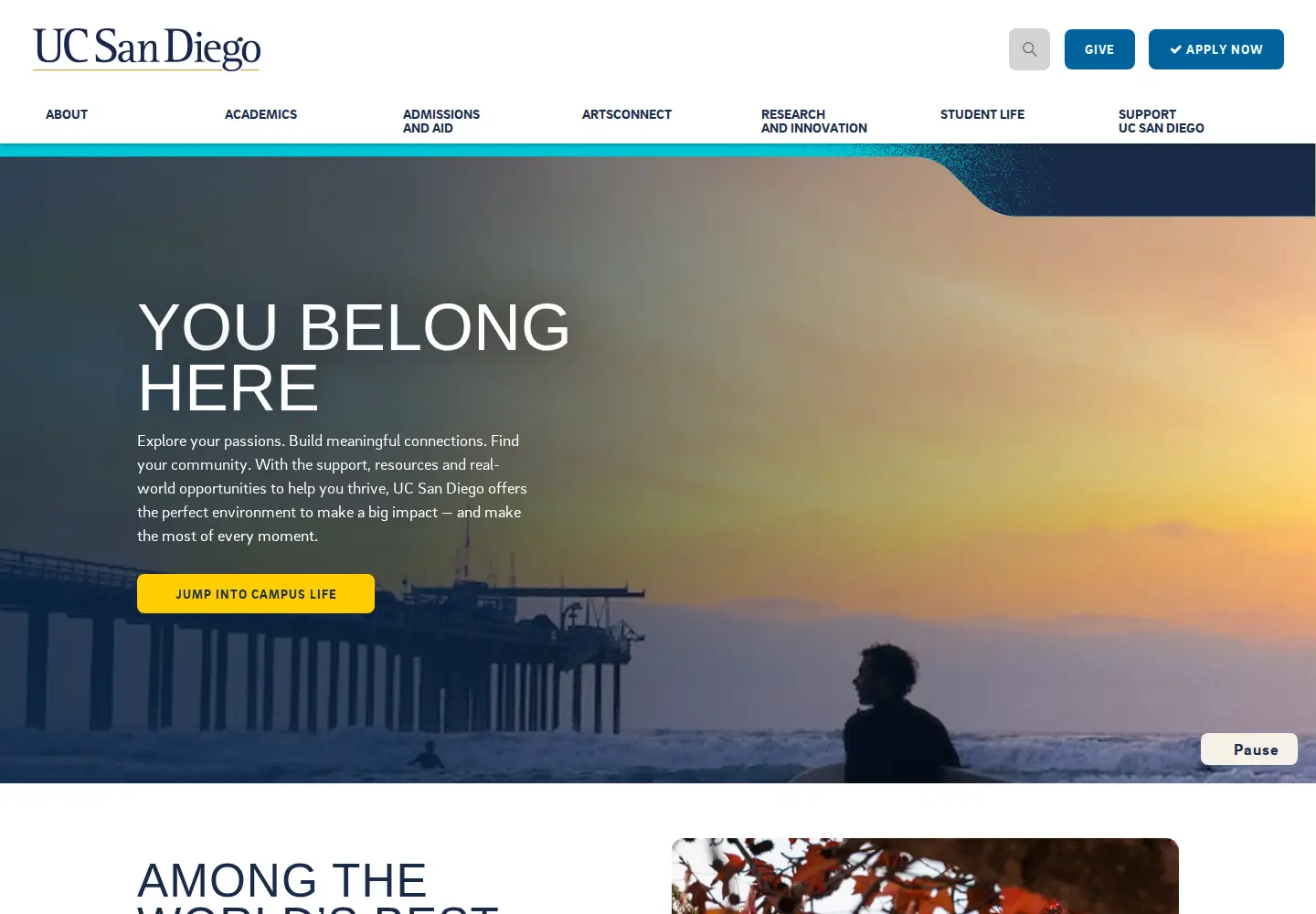 Screenshot of ucsd.edu