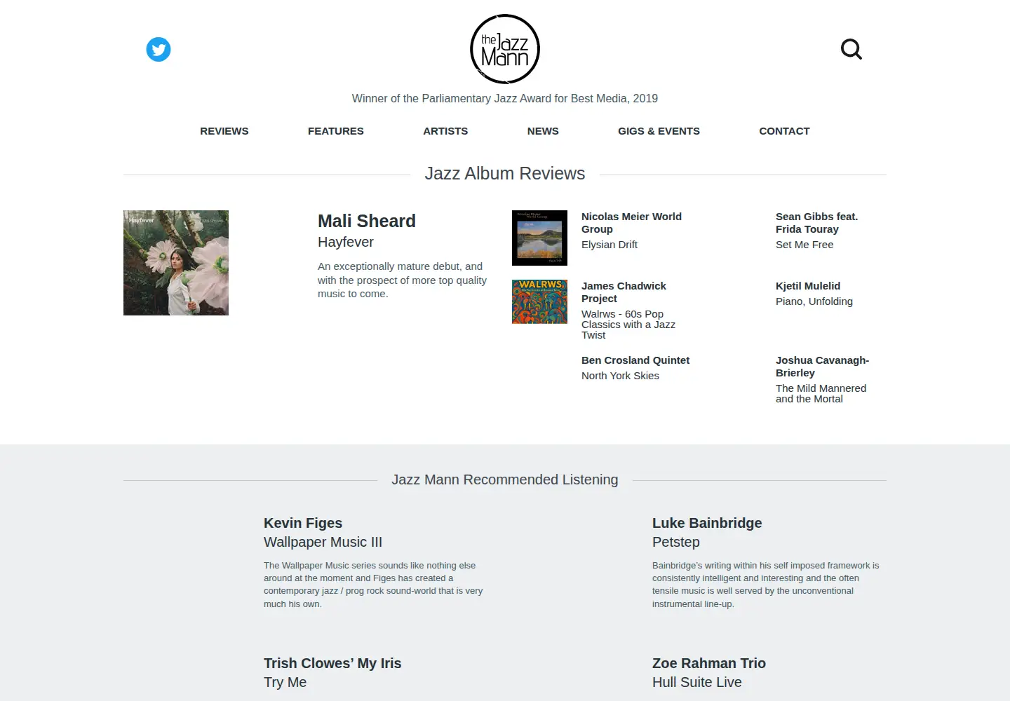 Screenshot of thejazzmann.com