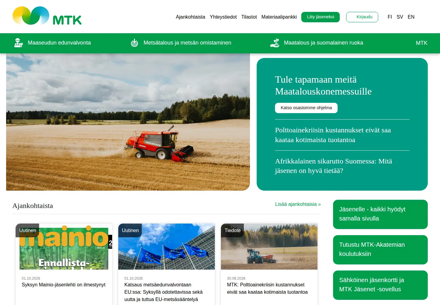 Screenshot of mtk.fi
