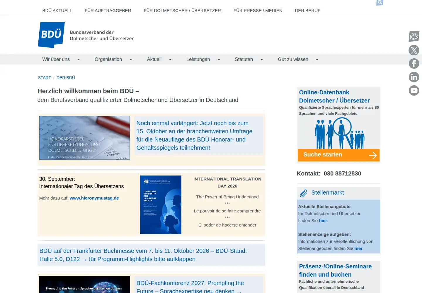 Screenshot of bdue.de