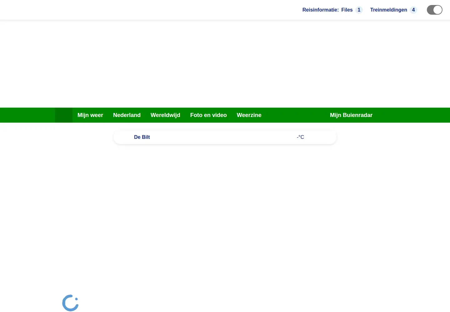 Screenshot of buienradar.nl