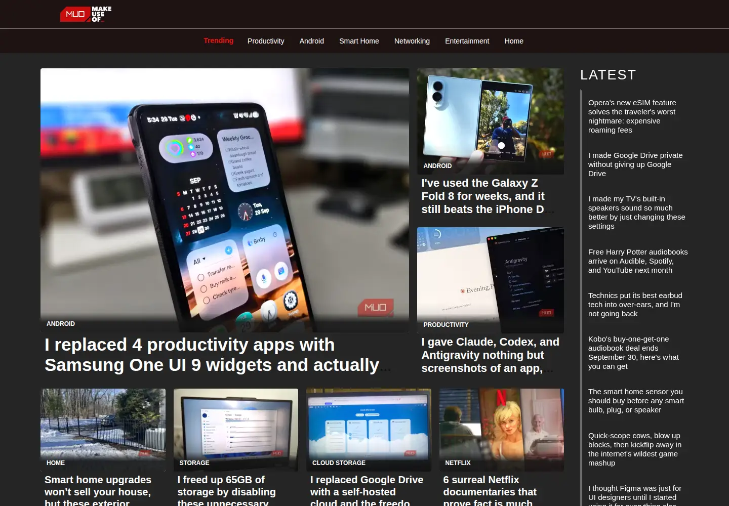 Screenshot of makeuseof.com