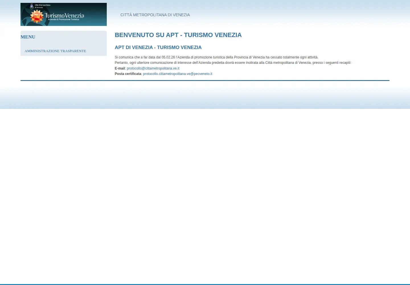 Screenshot of turismovenezia.it