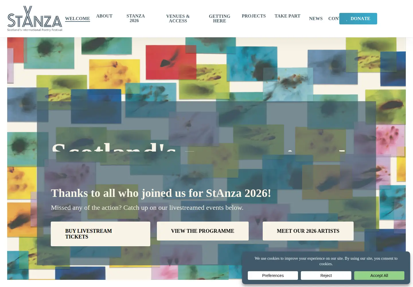 Screenshot of stanzapoetry.org