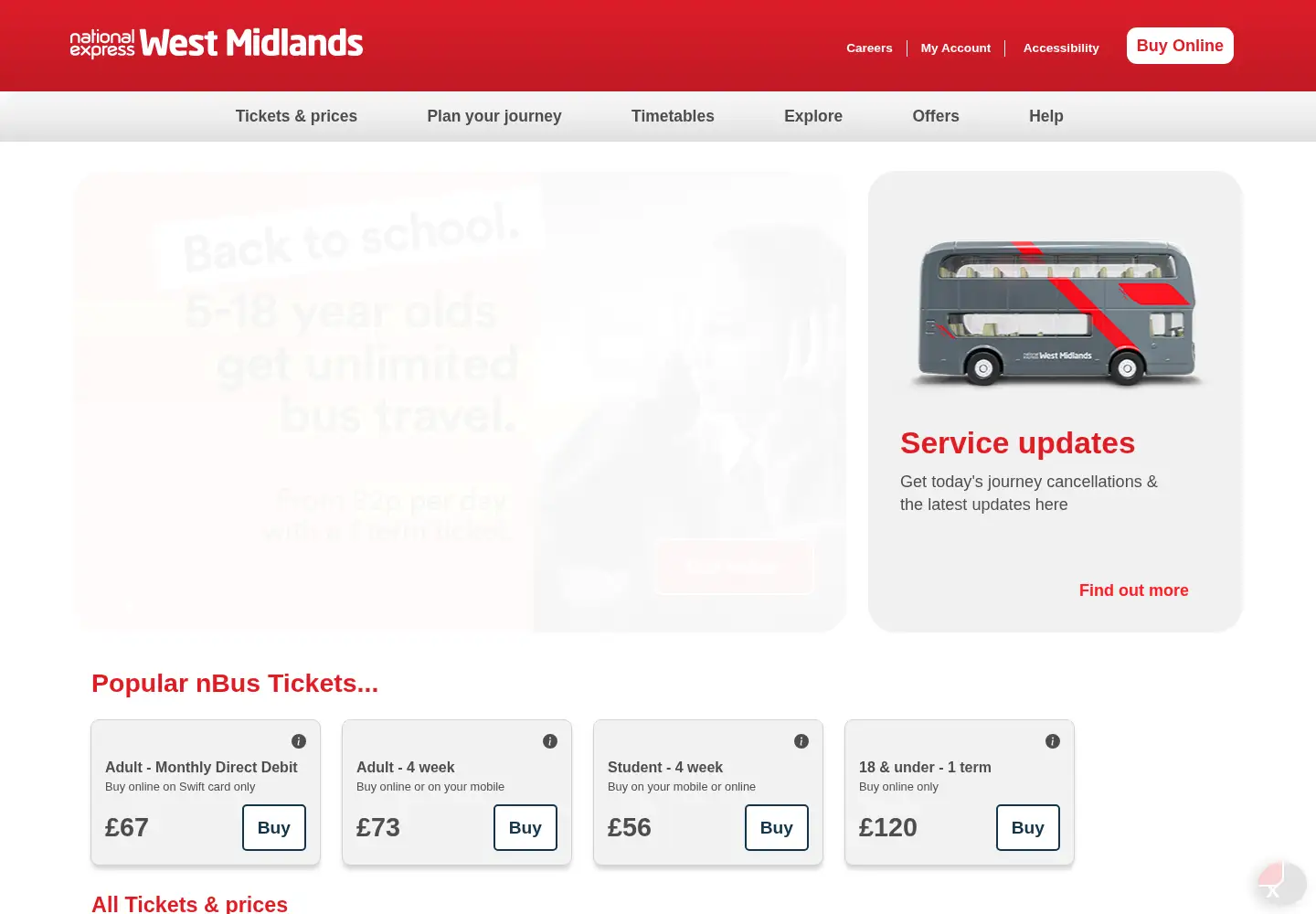 Screenshot of nxbus.co.uk