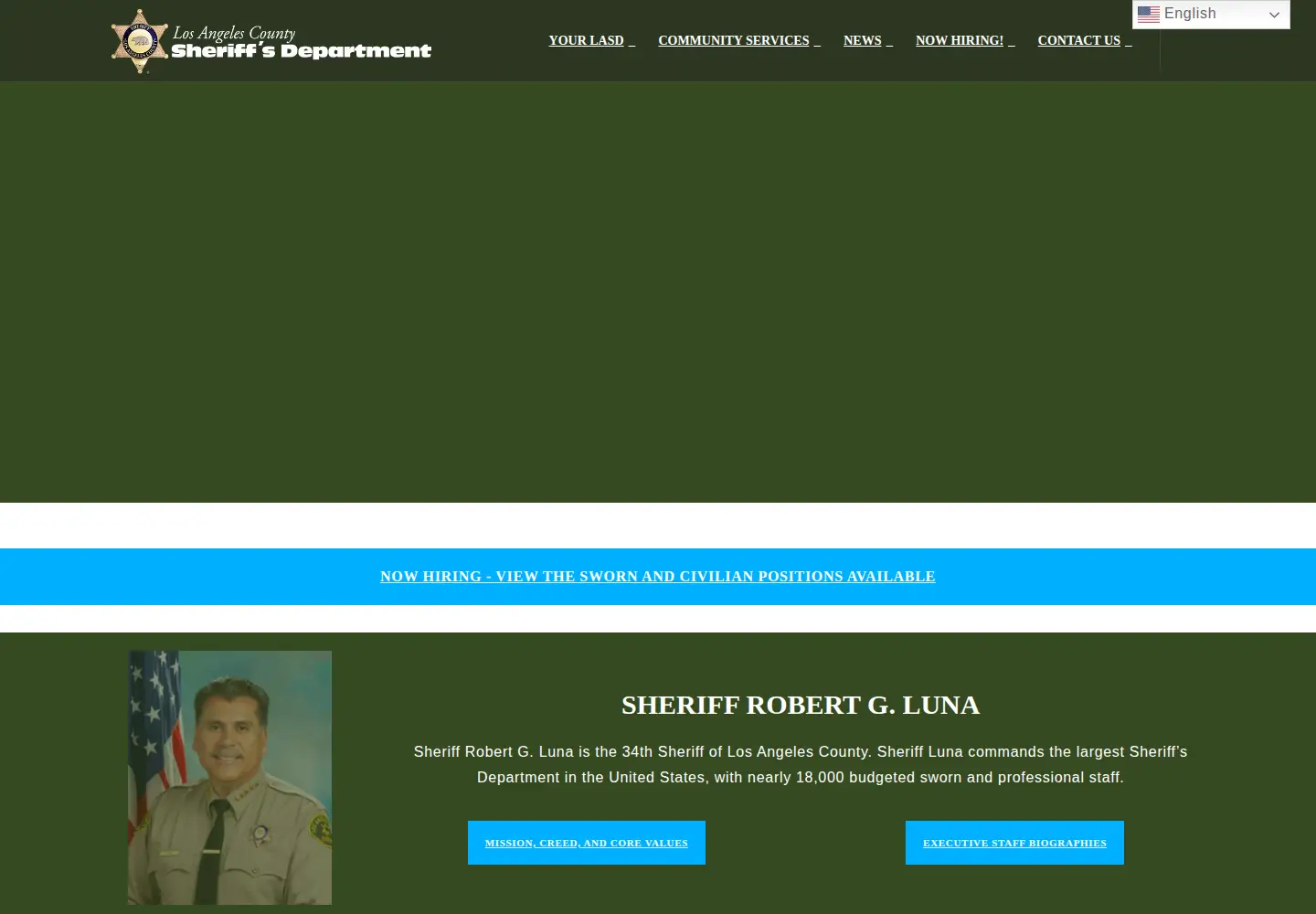 Screenshot of lasd.org