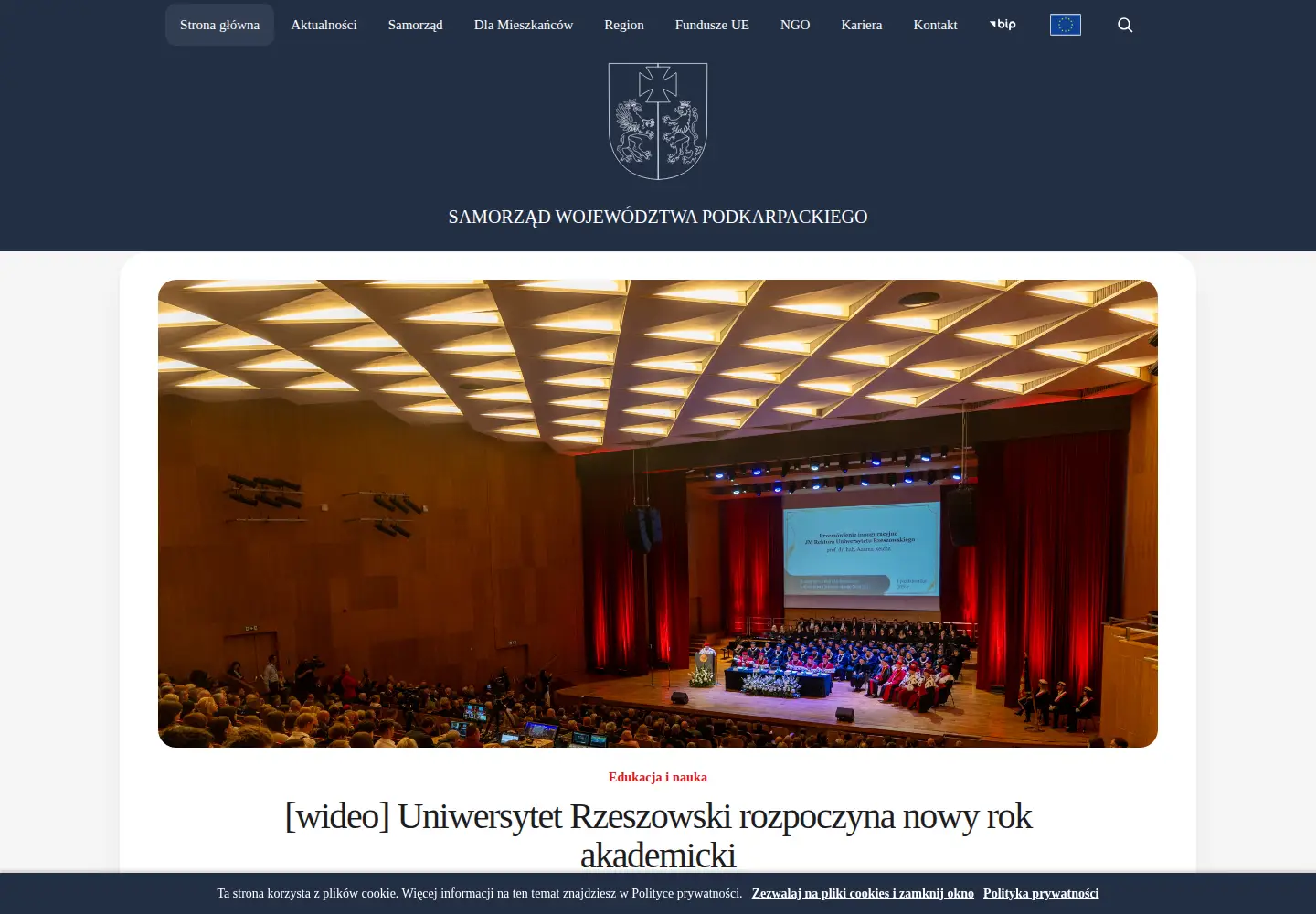Screenshot of podkarpackie.pl