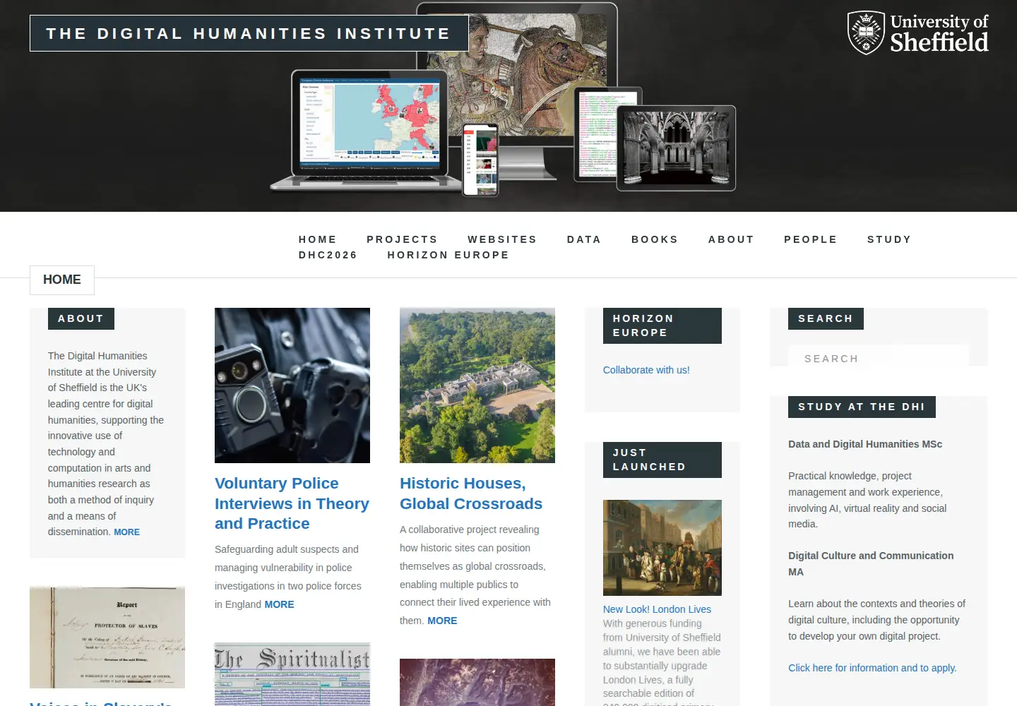 Screenshot of dhi.ac.uk