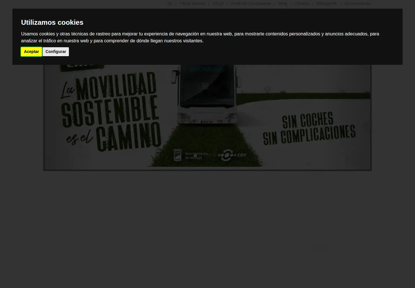 Screenshot of emtmalaga.es
