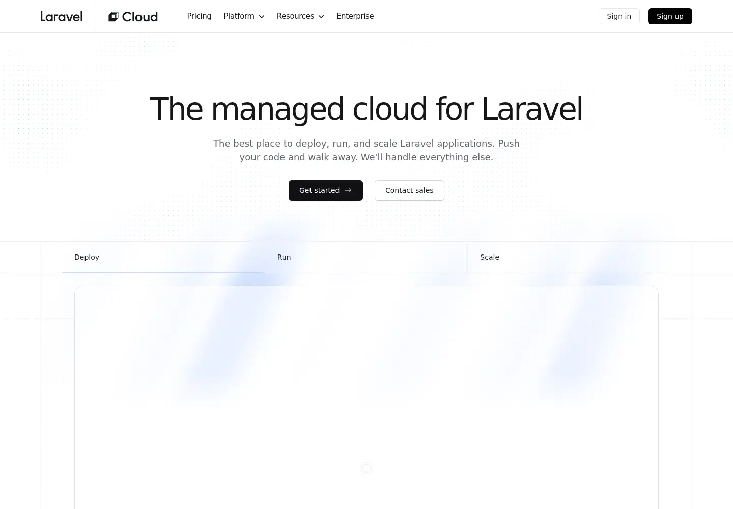 Screenshot of laravel.cloud
