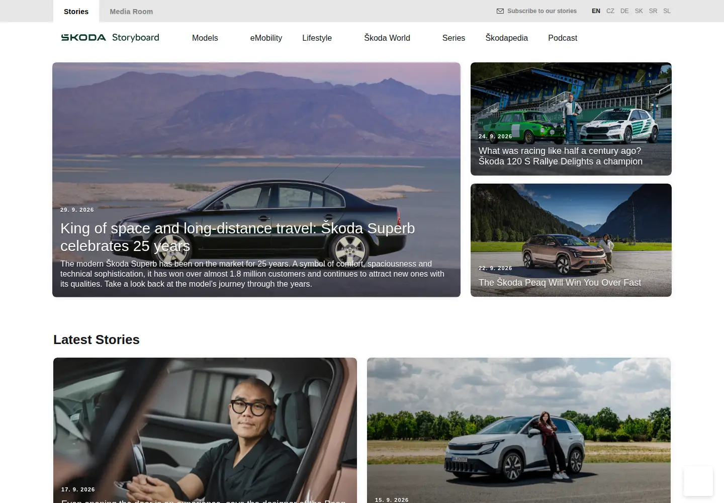 Screenshot of skoda-storyboard.com