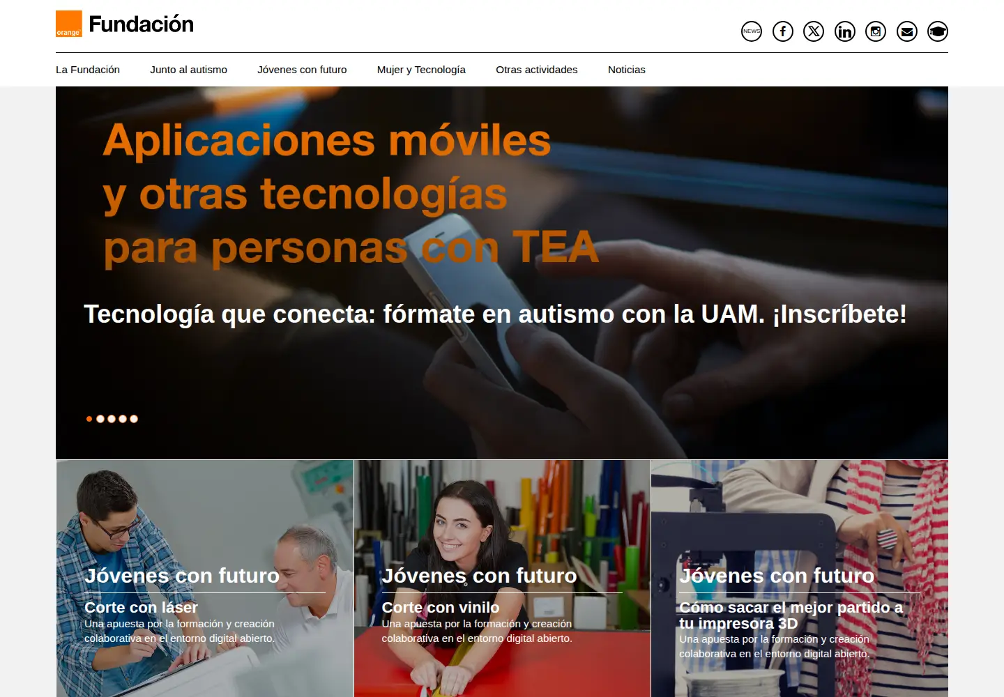 Screenshot of fundacionorange.es