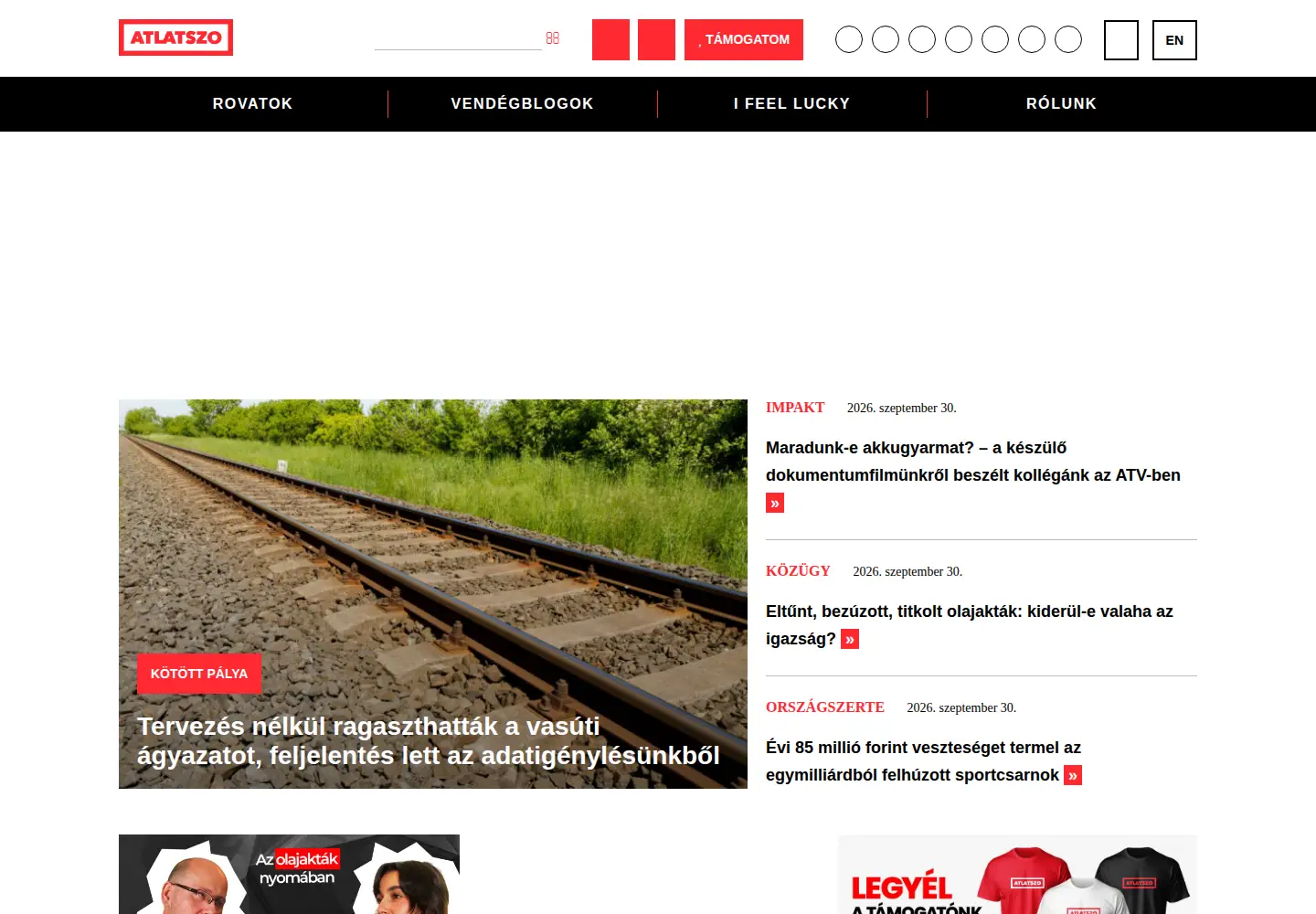 Screenshot of atlatszo.hu