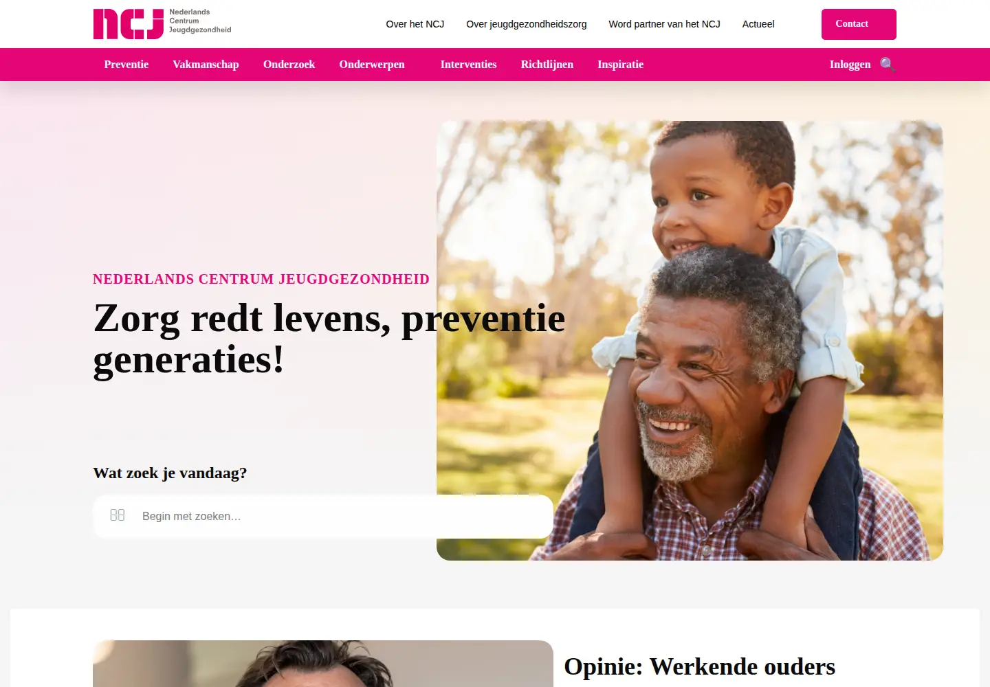 Screenshot of ncj.nl