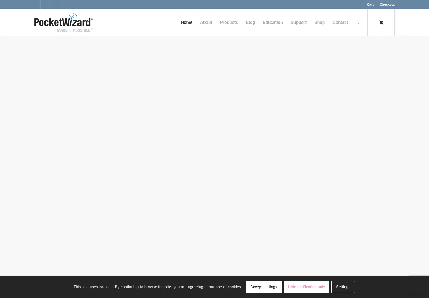 Screenshot of pocketwizard.com