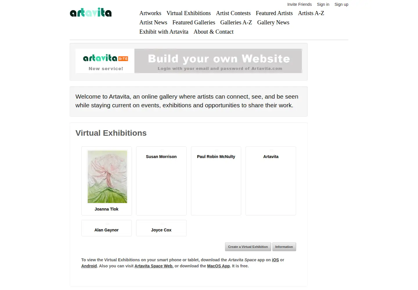 Screenshot of artavita.com