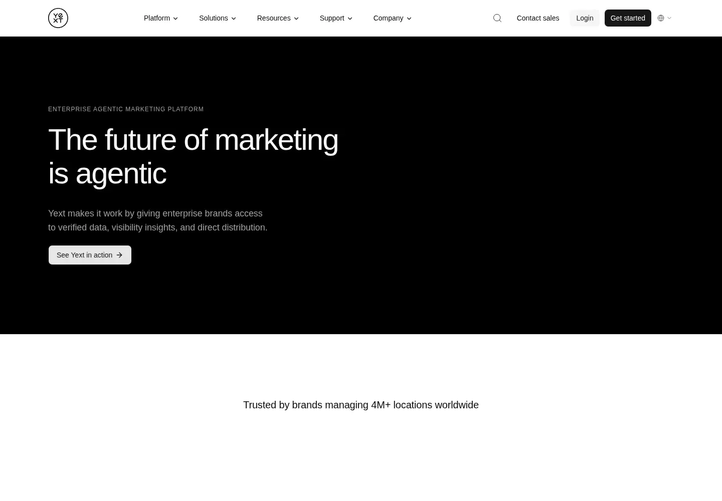Screenshot of yext.com