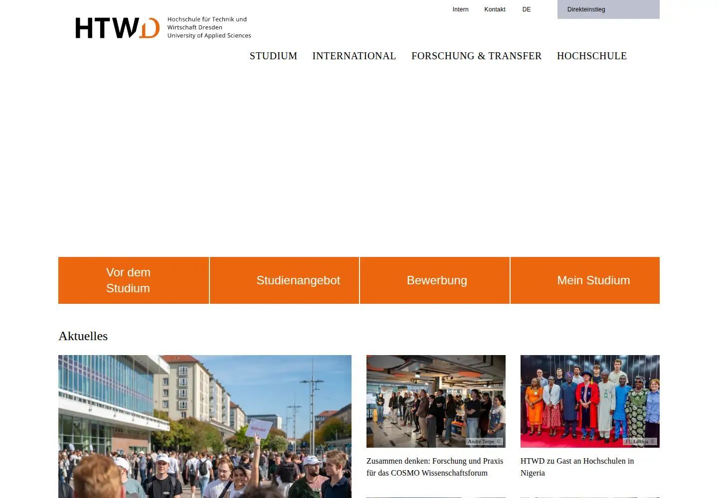 Screenshot of htw-dresden.de